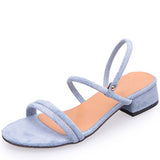 Women's Minimalist Sandals Exposed Heels Open Toes - vmlfashion-com