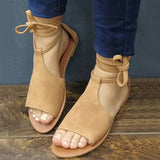 Women's Ankle Wrap Sandals Open Toes - vmlfashion-com