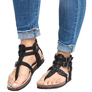 Women's Comfortable Sandals Crossed Straps Sandals - vmlfashion-com