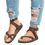 Women's Comfortable Sandals Crossed Straps Sandals - vmlfashion-com