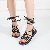 Women's Strappy Sandals Wrap Straps Open Toes and Heels - vmlfashion-com