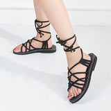 Women's Strappy Sandals Wrap Straps Open Toes and Heels - vmlfashion-com