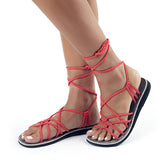 Women's Strappy Sandals Wrap Straps Open Toes and Heels - vmlfashion-com