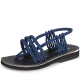 Women's Rubberized Sole Strappy Flat Sandals - vmlfashion-com