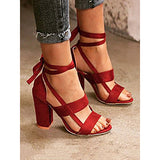 Women's Strap Accented Block Heels - vmlfashion-com