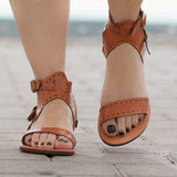 Women's Double Buckle Sandals - vmlfashion-com