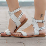 Women's Double Buckle Sandals - vmlfashion-com