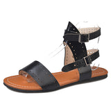 Women's Double Buckle Sandals - vmlfashion-com