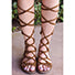 Women's Gladiator Style Strapped Sandals Zipper Back - vmlfashion-com