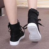 Women's Booties with Ankle Buckles - vmlfashion-com