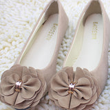 Women's Flower Bow Bootie Flats - vmlfashion-com