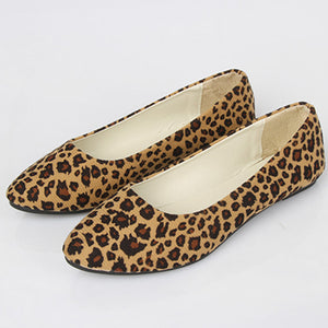 Women's Leopard Print Ballet Flats Bootie - vmlfashion-com