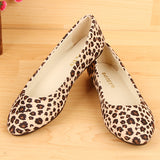 Women's Leopard Print Ballet Flats Bootie - vmlfashion-com