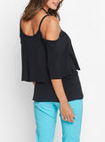 Women's Sexy - Shoulder Blouse - Wide Ruffle - vmlfashion-com