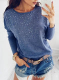 Women's Lazy Shoulder Long sleeve Top - vmlfashion-com