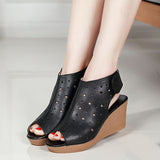 Women's European Wedges Star Cutout Style - vmlfashion-com