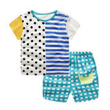 Baby Boys Clothes Sets Spring Summer Fashion Leisure Lion T-shirt + Navy Shorts Newborn Baby Girl Clothes Kids Bebes Suit - vmlfashion-com