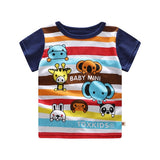 Baby Boys Clothes Sets Spring Summer Fashion Leisure Lion T-shirt + Navy Shorts Newborn Baby Girl Clothes Kids Bebes Suit - vmlfashion-com