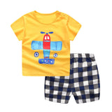 Baby Boys Clothes Sets Spring Summer Fashion Leisure Lion T-shirt + Navy Shorts Newborn Baby Girl Clothes Kids Bebes Suit - vmlfashion-com