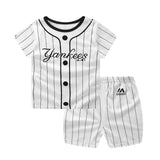 Baby Boys Clothes Sets Spring Summer Fashion Leisure Lion T-shirt + Navy Shorts Newborn Baby Girl Clothes Kids Bebes Suit - vmlfashion-com