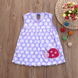 Baby Dress Toddler Cute Flower Baby Summer Soft Cotton Clothes  Children  Dress  Dot Striped Tees Dress T-Shirt Vest Dress - vmlfashion-com