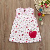 Baby Dress Toddler Cute Flower Baby Summer Soft Cotton Clothes  Children  Dress  Dot Striped Tees Dress T-Shirt Vest Dress - vmlfashion-com