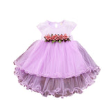 Baby Girl Floral Princess Dress Summer Toddler Infant Girls Sleeveless Mesh Round Neck Tutu Dresses Kids Birthday Party Clothes - vmlfashion-com