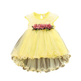 Baby Girl Floral Princess Dress Summer Toddler Infant Girls Sleeveless Mesh Round Neck Tutu Dresses Kids Birthday Party Clothes - vmlfashion-com