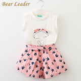 Bear Leader 2019 New Summer Casual Children Sets Flowers Blue T-shirt+  Pants Girls Clothing Sets Kids Summer Suit For 3-7 Years - vmlfashion-com