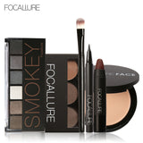 COUPON Focallure Makeup Tool Kit for Daily use with Sexy Matte Lipstick Beauty Eyeshadow Eyebrow Eyeliner Pen with Brush in set MAKEUP KIT - vmlfashion-com