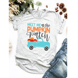 Casual Print Womens Letter T-shirts It's Just A Bunch of Hocus Pocus Tee Top Tee Shirt Women Halloween Pumpkin  Tshirt T Tops - vmlfashion-com