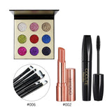 Cocute Makeup Tool Kit 4 PCS Including Makeup Brushes Eyeshadow Eyebrow Pen Mascara and Highlighter Shimmer Stick for girl gift - vmlfashion-com