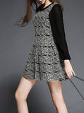 Women Black Lace Dress - vmlfashion-com