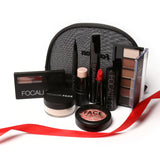 FOCALLURE 8 PCS Makup Tool Kit Including Eyeshadow Lipstick Blush Face powder Eyeliner Set With Makeup Bag MAKEUP KIT - vmlfashion-com