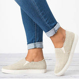 Women's Distressed Denim Slip On Casual Shoes - vmlfashion-com