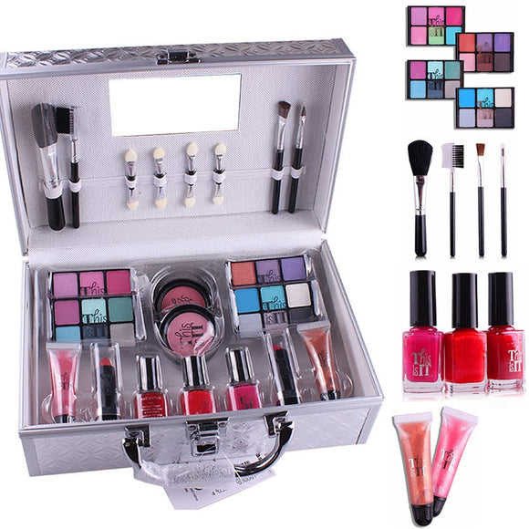 Full Professional Makeup Eye Cosmetics Makeup Set Eyeshadow Palette Lipstick Blush Brushes Set All in One Makeu Kits for Woman - vmlfashion-com