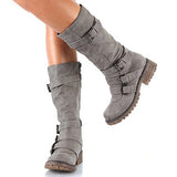 Women's Strappy Goth Style Boots Zipper Fit Zipperals Boots - vmlfashion-com