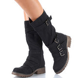 Women's Strappy Goth Style Boots Zipper Fit Zipperals Boots - vmlfashion-com