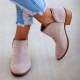 Women's Slip On Bootie Chunky Heels - vmlfashion-com