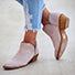 Women's Slip On Bootie Chunky Heels - vmlfashion-com