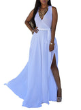 Women Side Slit Maxi Dress - vmlfashion-com