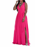 Women Side Slit Maxi Dress - vmlfashion-com