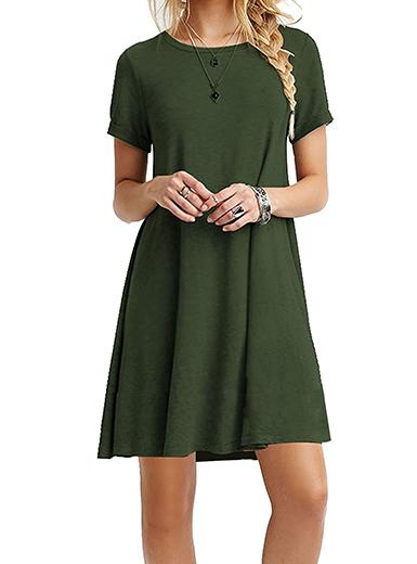 Women's Short Sleeved Mini Dress - vmlfashion-com