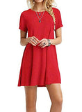 Women's Short Sleeved Mini Dress - vmlfashion-com