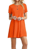 Women's Short Sleeved Mini Dress - vmlfashion-com