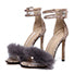 Women's Stilettos Pom Pom Buckle Ankle - vmlfashion-com