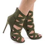 Women's Crossed Strap Stiletto Sandals High Heels Shoes - vmlfashion-com