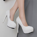 Women's Glitter High Heels 5" Heels - vmlfashion-com