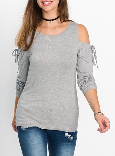 Women's Open Shoulder Casual Top - vmlfashion-com