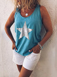 Women's Silver Star Sleeveless Tank - vmlfashion-com